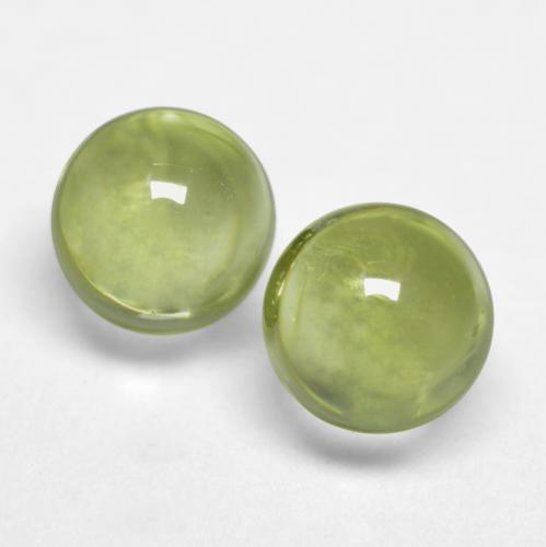 Medium Green Хризолит Камень - 0.4ct Круглый Кабошон (ID: 573682)