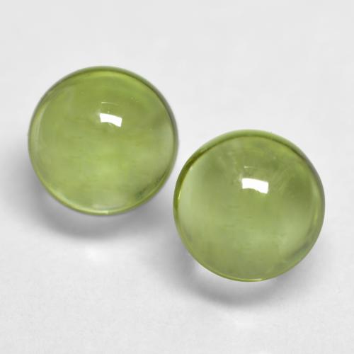 Medium Green Peridot Gem - 0.4ct Round Cabochon (ID: 573692)