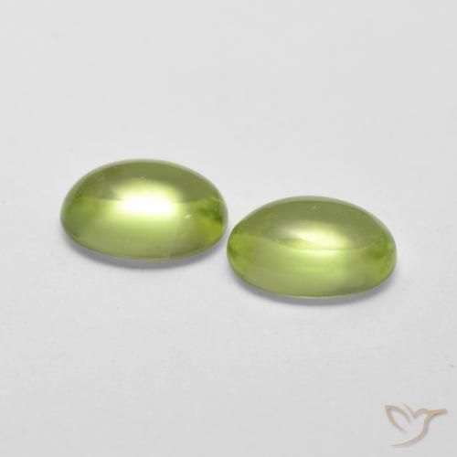 Peridot Gemstones in 6.1 x 4.2 mm Size for Sale, Peridot Stones in Light Green Color