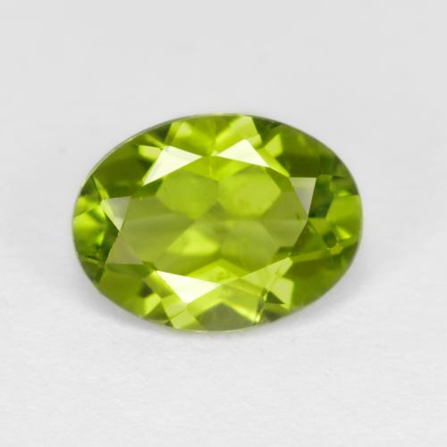 Verde vivo Peridoto Gema - 1.4ct Forma ovalada (ID: 575981)