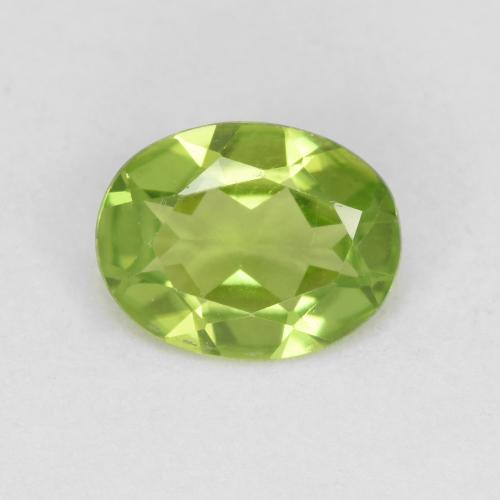 Ярко-зеленый Хризолит Камень - 1.7ct Фасетный Овал (ID: 580136)