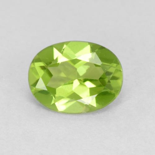 Ярко-зеленый Хризолит Камень - 1.8ct Фасетный Овал (ID: 580137)
