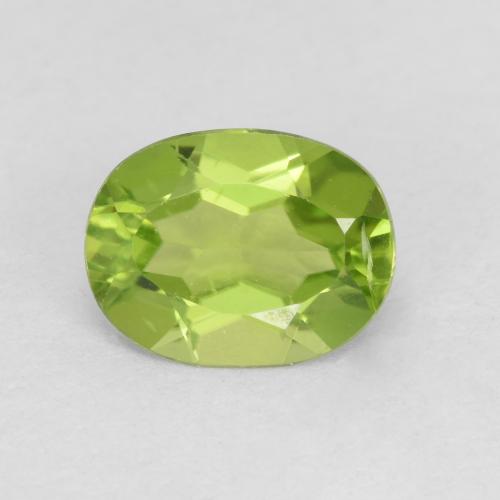 Ярко-зеленый Хризолит Камень - 2ct Фасетный Овал (ID: 580143)