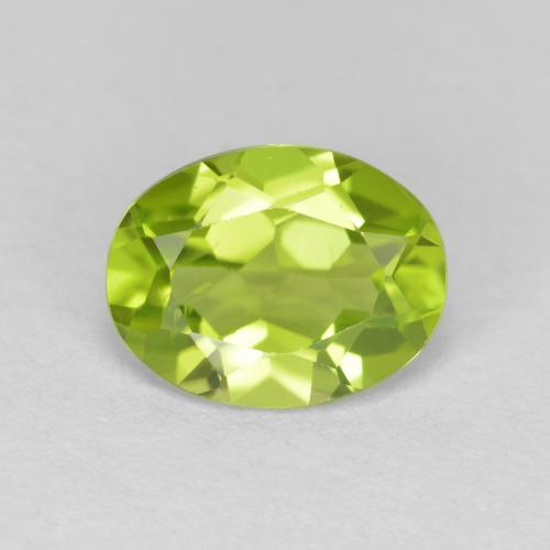 Medium Green Хризолит Камень - 1.8ct Фасетный Овал (ID: 580723)