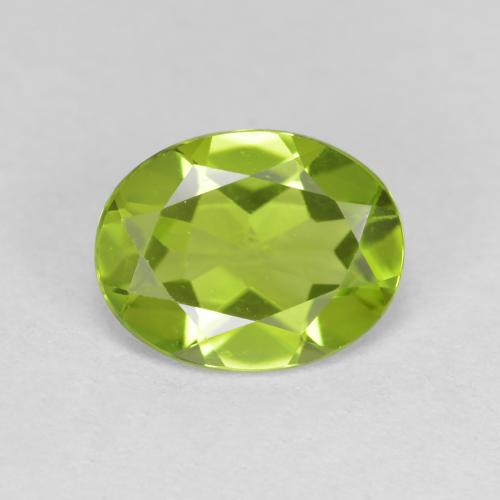 Ярко-зеленый Хризолит Камень - 1.8ct Фасетный Овал (ID: 580724)