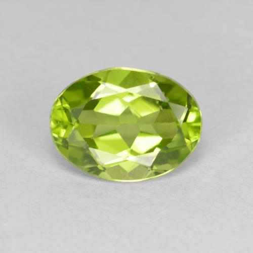 Medium Green Peridot Gem - 1.9ct Oval Facet (ID: 580725)