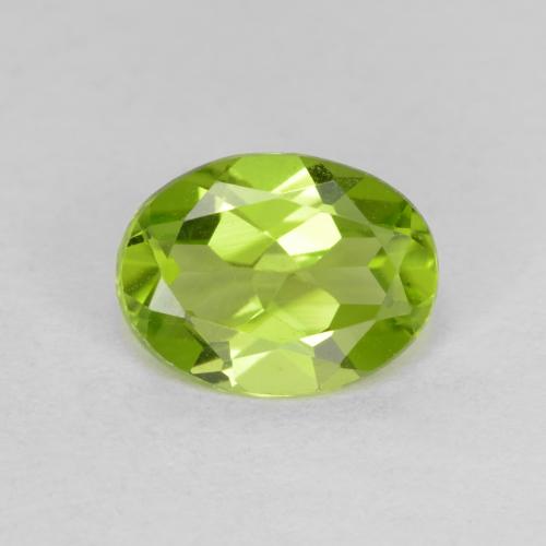 Verde acceso Peridoto Gem - 1.6ct Ovale sfaccettato (ID: 582374)