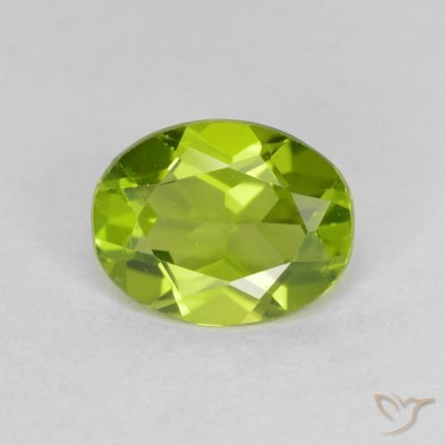 1.73 ct Oval Cut Peridot, 8.8 x 6.9 mm From China, Photo A