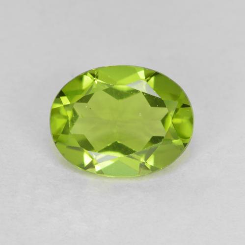 Lebendiges grün Peridot Edelstein - 1.9ct Oval facettiert (ID: 582376)