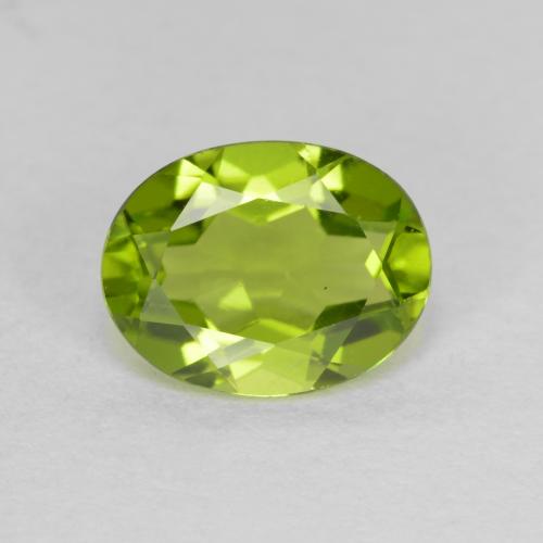 Ярко-зеленый Хризолит Камень - 1.9ct Фасетный Овал (ID: 582378)