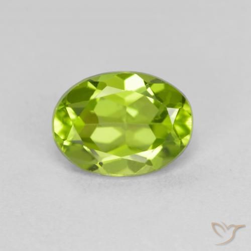 1.68ct Natural Bright Green Peridot, Oval, VS