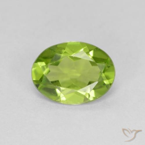 1.62ct Natural Lively Green Peridot, Oval, VS