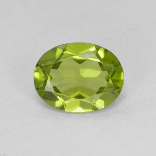 Ярко-зеленый Хризолит Камень - 1.8ct Фасетный Овал (ID: 582547)