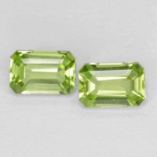 Light Lively Green Хризолит Камень - 0.5ct Восьмиугольная ступенчатая огранка (ID: 585692)