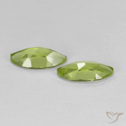 Peridot Gemstones in 8.1 x 4.1 mm Size for Sale, Peridot Stones in Medium Green Color