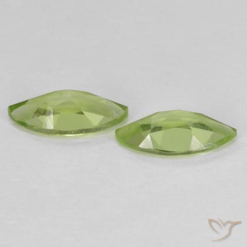 Peridot Gemstones in 8 x 4.1 mm Size for Sale, Peridot Stones in Light Lively Green Color