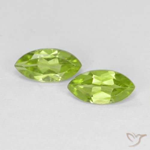 1.25ctw Natural Medium Green Peridot, Marquise, VS