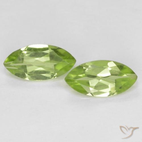 1.23ctw Natural Light Lively Green Peridot, Marquise, VS