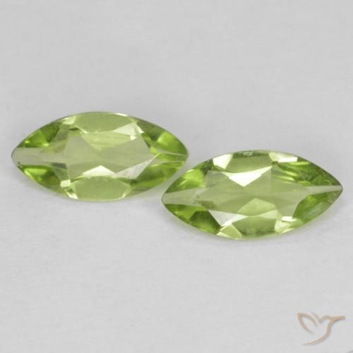 0.89 ct Marquise Cut Peridot, 8 x 3.9 mm From China, Photo A
