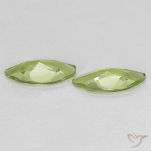 Peridot Gemstones in 8 x 3.9 mm Size for Sale, Peridot Stones in Light Lively Green Color