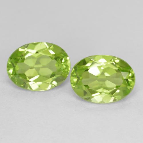 Yellowish Green Peridot Gem - 1.5ct Oval Facet (ID: 592911)