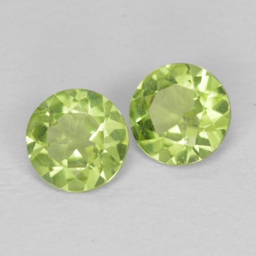 Light Lively Green Peridot Gem - 0.4ct Round Facet (ID: 592941)