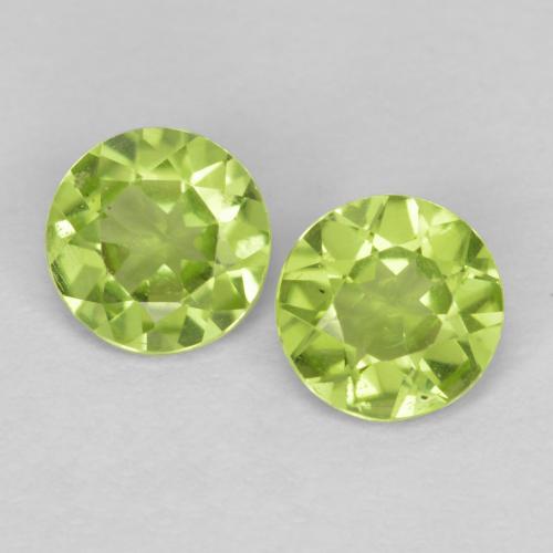 Light Lively Green Peridot Gem - 0.4ct Round Facet (ID: 592942)
