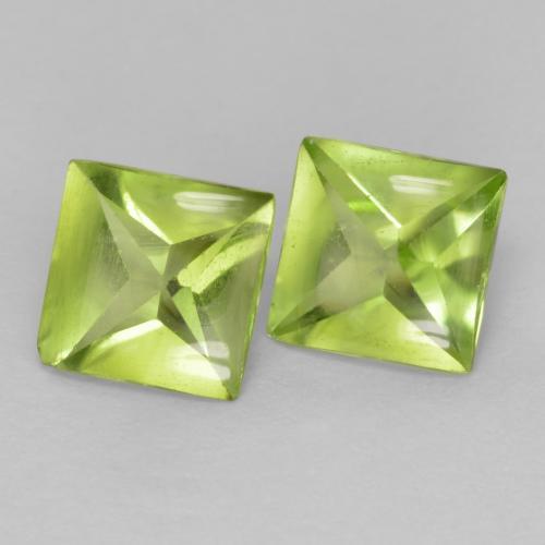 Medium Green Peridoto Gem - 1ct Taglio quadrato (ID: 592950)