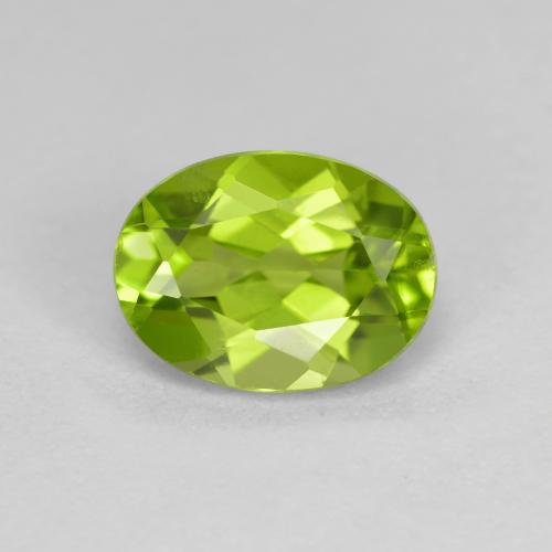 Verde acceso Peridoto Gem - 1.4ct Ovale sfaccettato (ID: 593328)