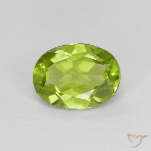 1.35ct Natural Yellowish Green Peridot, Oval, VS