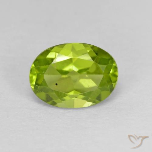 1.32ct Natural Lively Green Peridot, Oval, VS