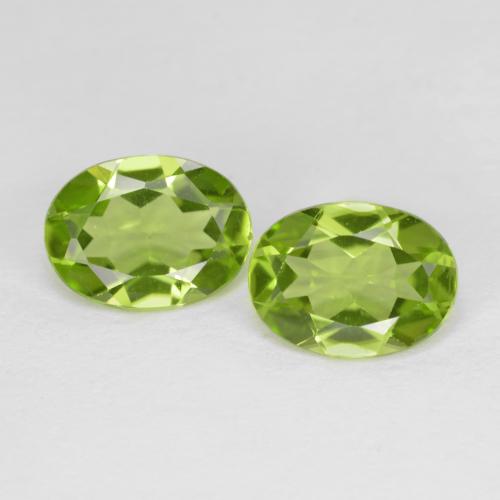 Yellowish Green Peridot Gem - 1.2ct Oval Facet (ID: 593784)