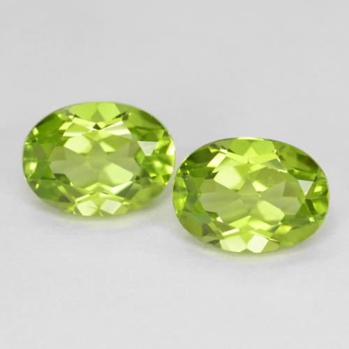 Yellowish Green Peridot Gem - 1.5ct Oval Facet (ID: 594985)