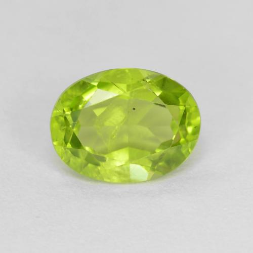 1,54ct Ovale sfaccettato verde Peridoto dalla Cina, Dimension 8 x 6,1mm, Natural non trattati Gemstone, VS Clarity, 1 piece Peridoto in Verde giallastro vivace Color, Mohs Hardness of 6,5 - 7 adatto per gioielli da indossare ogni giorno, Photo A