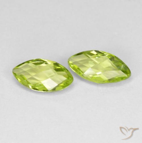 1.34ctw Natural Yellowish Green Peridot, Marquise, VVS-VS