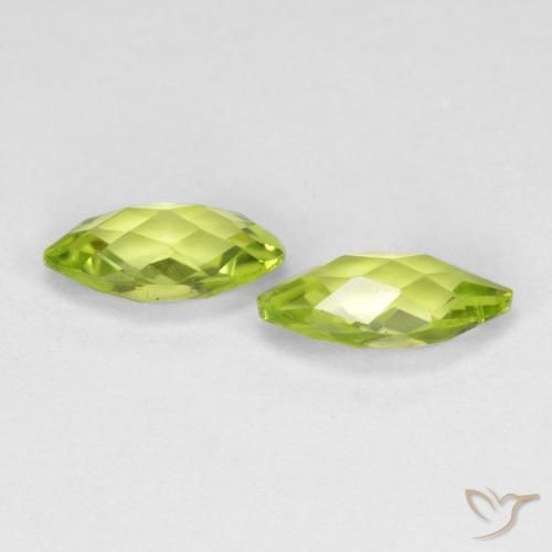 Peridot Gemstones in 7.7 x 4.1 mm Size for Sale, Peridot Stones in Yellowish Green Color