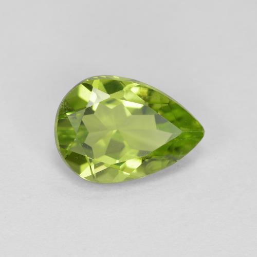 Verde acceso Peridoto Gem - 1.1ct Sfaccettatura a pera (ID: 607740)
