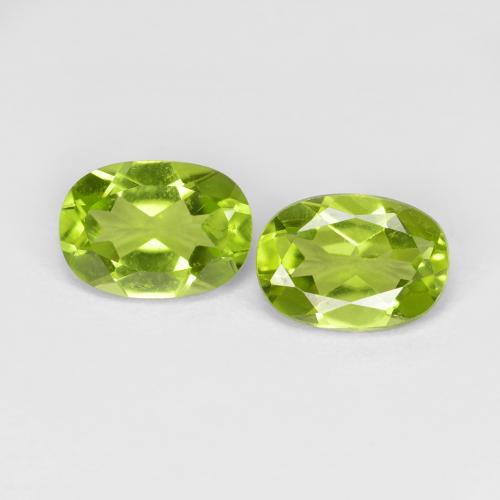 Medium Green Peridot Edelstein - 1ct Oval facettiert (ID: 622735)