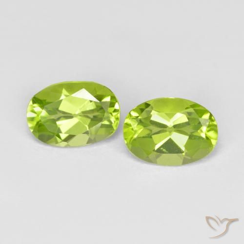 1.76 ct Oval Cut Peridot, 7.1 x 5 mm From China, Photo A