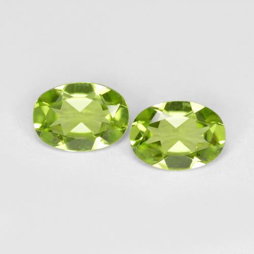 Medium Green Peridot Gem - 0.7ct Oval Facet (ID: 622737)