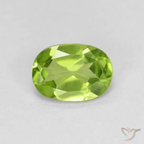 0.89ct Natural Yellowish Green Peridot, Oval, VS