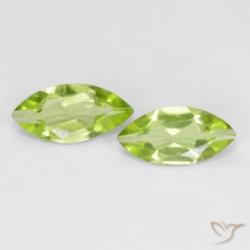 0.93 ct Marquise Cut Peridot, 8 x 3.9 mm From China, Photo A
