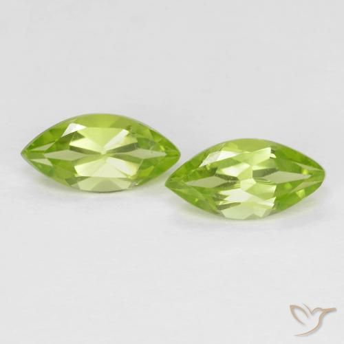 1.21ctw Natural Medium Green Peridot, Marquise, VS