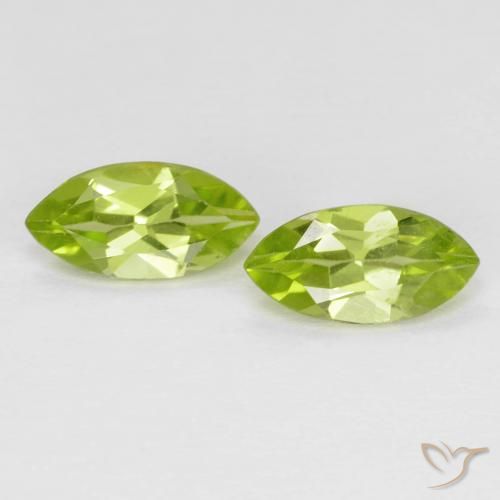 1.22 ct Marquise Cut Peridot, 8 x 4.1 mm From China, Photo A