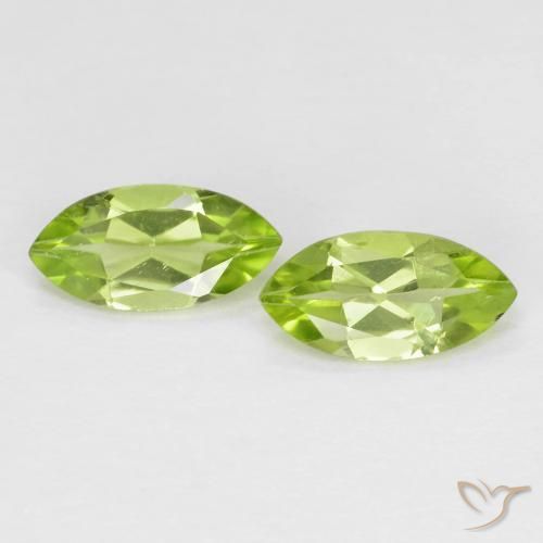 1.15ctw Natural Medium Green Peridot, Marquise, VS