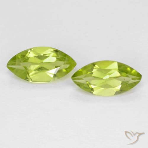 1.24 ct Marquise Cut Peridot, 7.9 x 4 mm From China, Photo A
