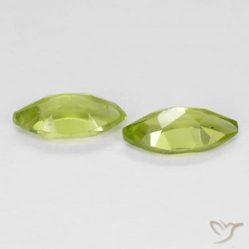 Peridot Gemstones in 8 x 4 mm (calibrated) Size for Sale, Peridot Stones in Yellowish Green Color