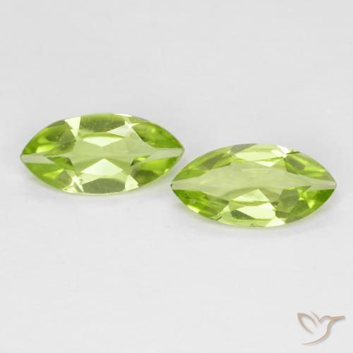 1.02 ct Marquise Cut Peridot, 8 x 4 mm From China, Photo A