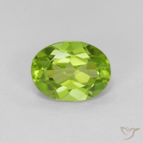 1.41ct Natural Yellowish Green Peridot, Oval, VS