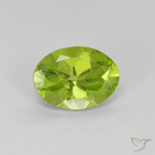 1.16ct Natural Lively Green Peridot, Oval, VS